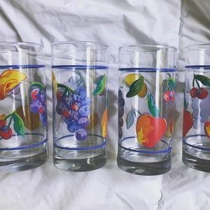 FRUIT GLASSES SET OF 4